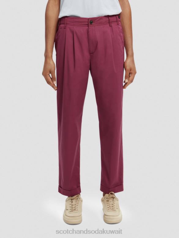 ملابس Scotch & Soda تشينو مطوي وفضفاض الداليا رجال N0V4486