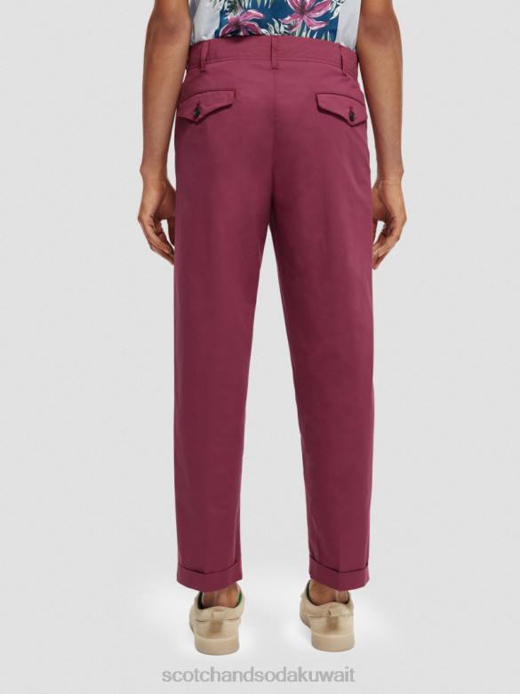 ملابس Scotch & Soda تشينو مطوي وفضفاض الداليا رجال N0V4486