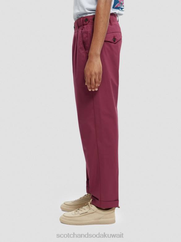 ملابس Scotch & Soda تشينو مطوي وفضفاض الداليا رجال N0V4486