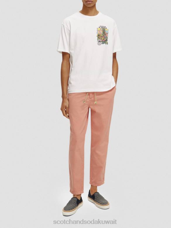 ملابس Scotch & Soda بنطال رياضي دريفت ذو مقاس عادي ومصبوغ بالملابس فلامنغو رجال N0V4488