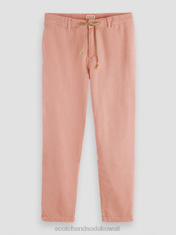 ملابس Scotch & Soda بنطال رياضي دريفت ذو مقاس عادي ومصبوغ بالملابس فلامنغو رجال N0V4488