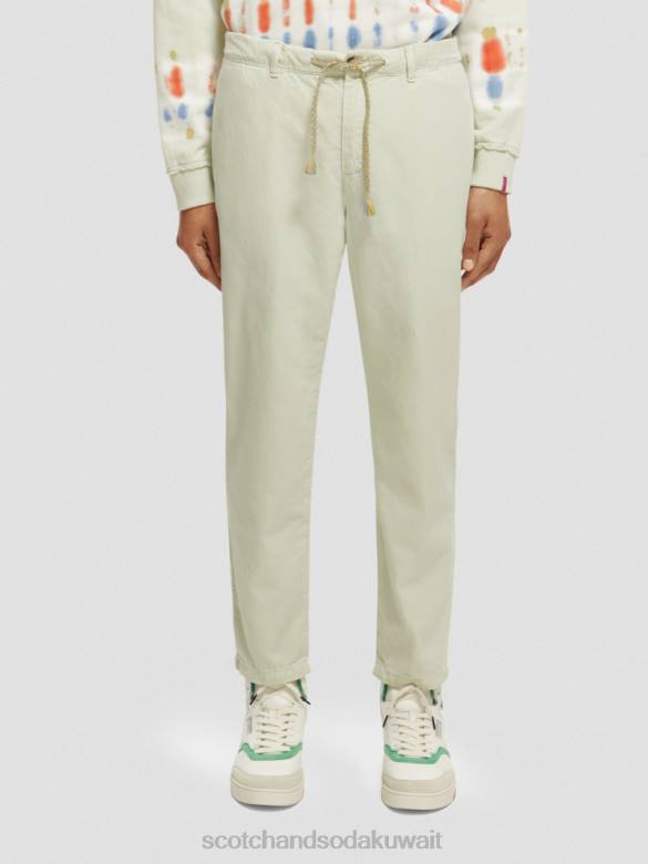 ملابس Scotch & Soda بنطال رياضي دريفت ذو مقاس عادي ومصبوغ بالملابس نعناع رجال N0V4489