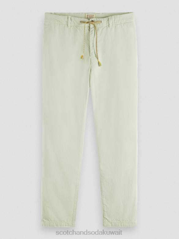 ملابس Scotch & Soda بنطال رياضي دريفت ذو مقاس عادي ومصبوغ بالملابس نعناع رجال N0V4489