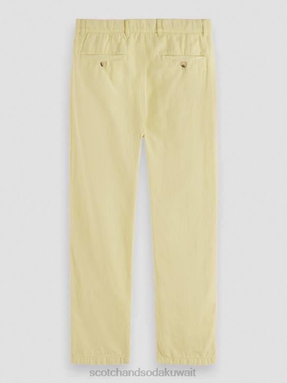 ملابس Scotch & Soda بنطال رياضي دريفت ذو مقاس عادي ومصبوغ بالملابس موز رجال N0V4490