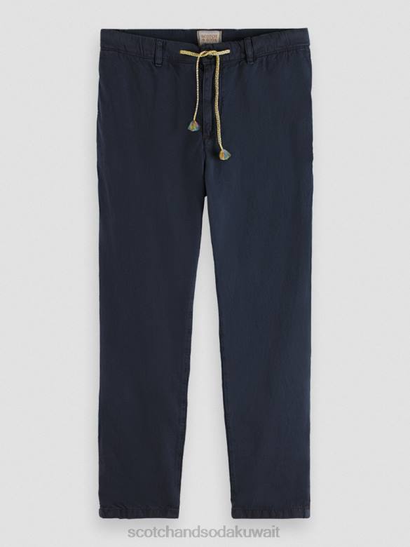 ملابس Scotch & Soda بنطال رياضي دريفت ذو مقاس عادي ومصبوغ بالملابس القوات البحرية رجال N0V4491