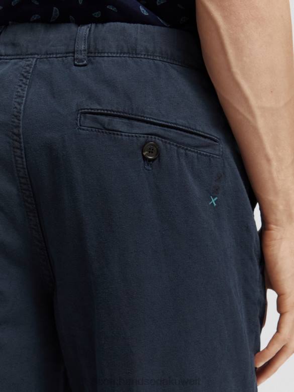 ملابس Scotch & Soda بنطال رياضي دريفت ذو مقاس عادي ومصبوغ بالملابس القوات البحرية رجال N0V4491