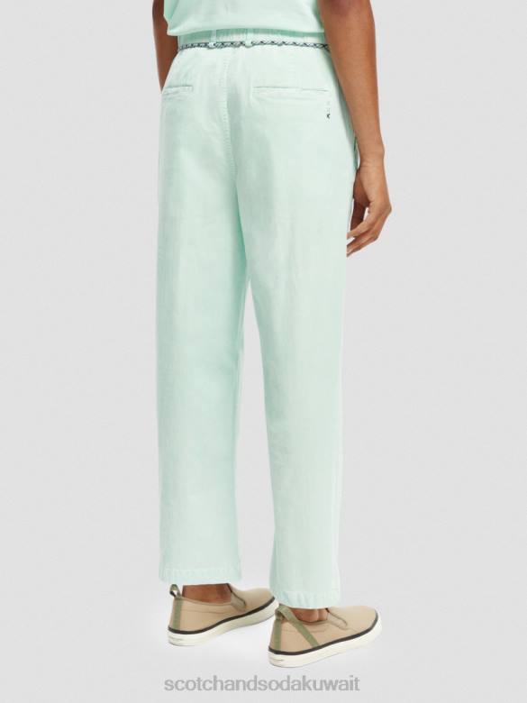 ملابس Scotch & Soda تشينو سروال قصير ناعم بساق واسعة خليج رجال N0V4492