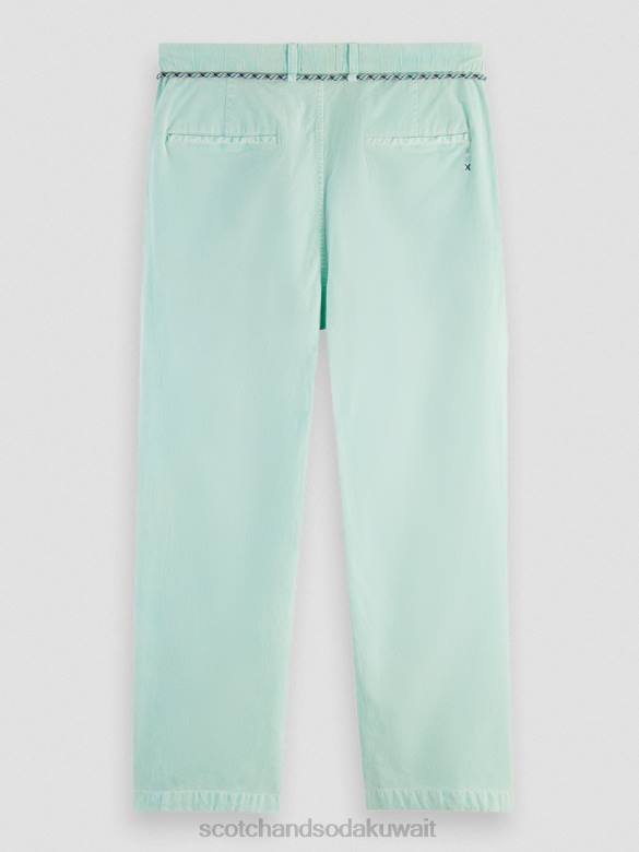 ملابس Scotch & Soda تشينو سروال قصير ناعم بساق واسعة خليج رجال N0V4492