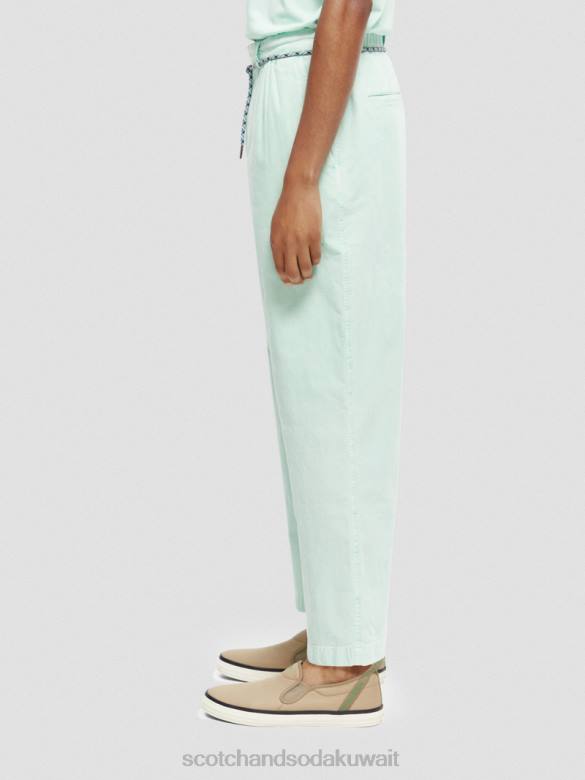 ملابس Scotch & Soda تشينو سروال قصير ناعم بساق واسعة خليج رجال N0V4492