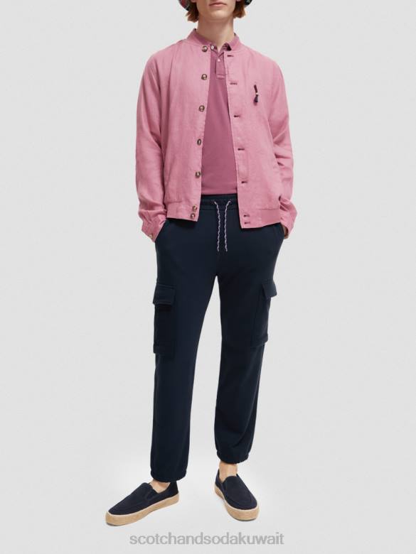 ملابس Scotch & Soda بنطال رياضي من القطن العضوي مع جيوب كارجو ليلة رجال N0V4493
