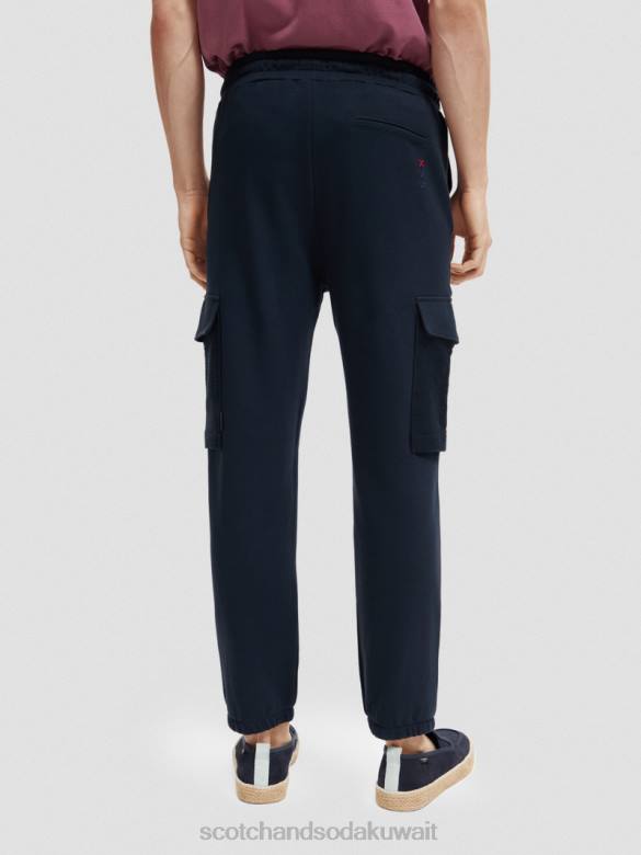 ملابس Scotch & Soda بنطال رياضي من القطن العضوي مع جيوب كارجو ليلة رجال N0V4493