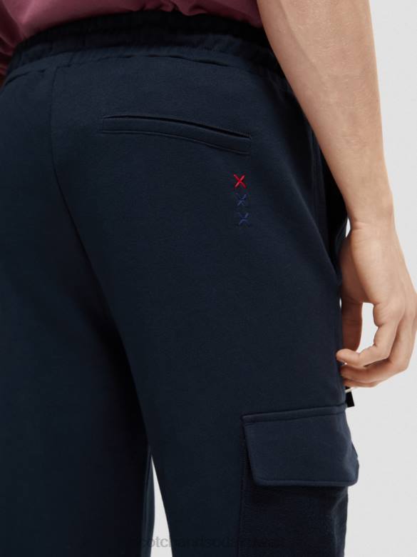 ملابس Scotch & Soda بنطال رياضي من القطن العضوي مع جيوب كارجو ليلة رجال N0V4493