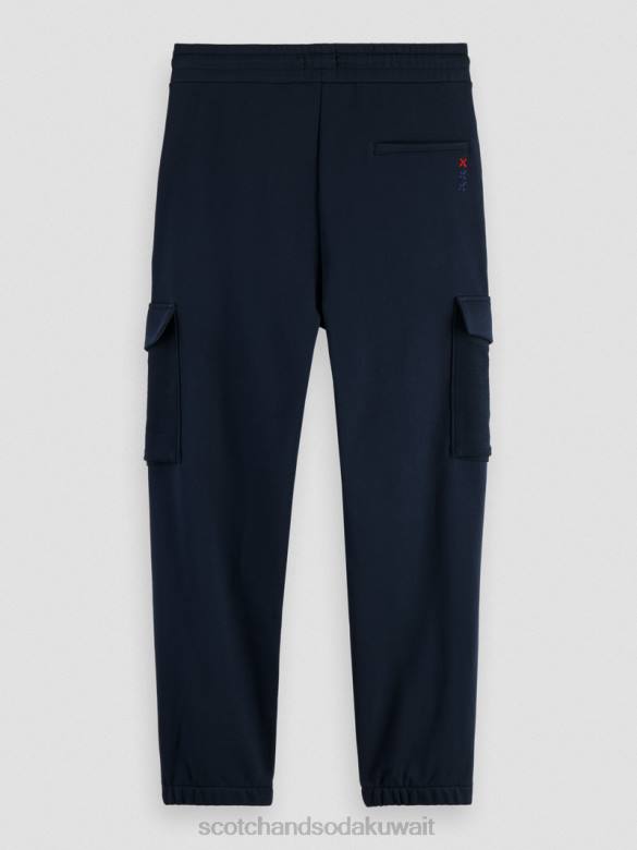 ملابس Scotch & Soda بنطال رياضي من القطن العضوي مع جيوب كارجو ليلة رجال N0V4493