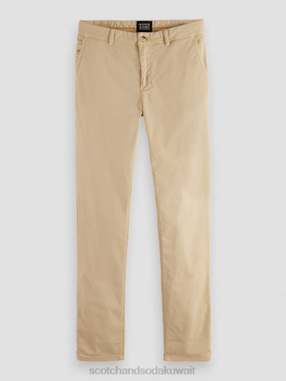 ملابس Scotch & Soda نسيج تشينو مصبوغ بملابس نحيفة للغاية رمل رجال N0V4495
