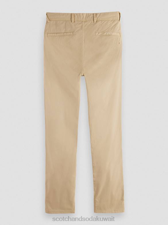 ملابس Scotch & Soda نسيج تشينو مصبوغ بملابس نحيفة للغاية رمل رجال N0V4495
