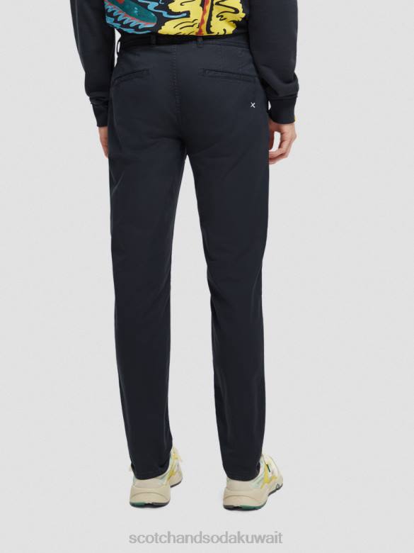 ملابس Scotch & Soda نسيج تشينو مصبوغ بملابس نحيفة للغاية القوات البحرية رجال N0V4496