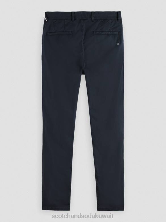 ملابس Scotch & Soda نسيج تشينو مصبوغ بملابس نحيفة للغاية القوات البحرية رجال N0V4496