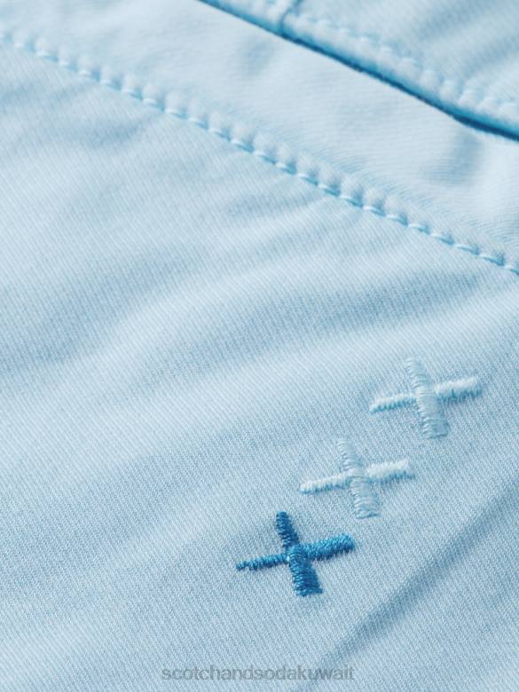 ملابس Scotch & Soda نسيج تشينو مصبوغ بملابس نحيفة للغاية البحر الأزرق رجال N0V4498