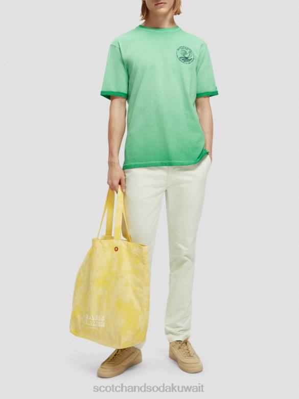 ملابس Scotch & Soda نسيج تشينو مصبوغ بملابس نحيفة للغاية نعناع رجال N0V4499