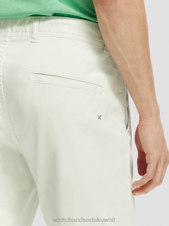 ملابس Scotch & Soda نسيج تشينو مصبوغ بملابس نحيفة للغاية نعناع رجال N0V4499
