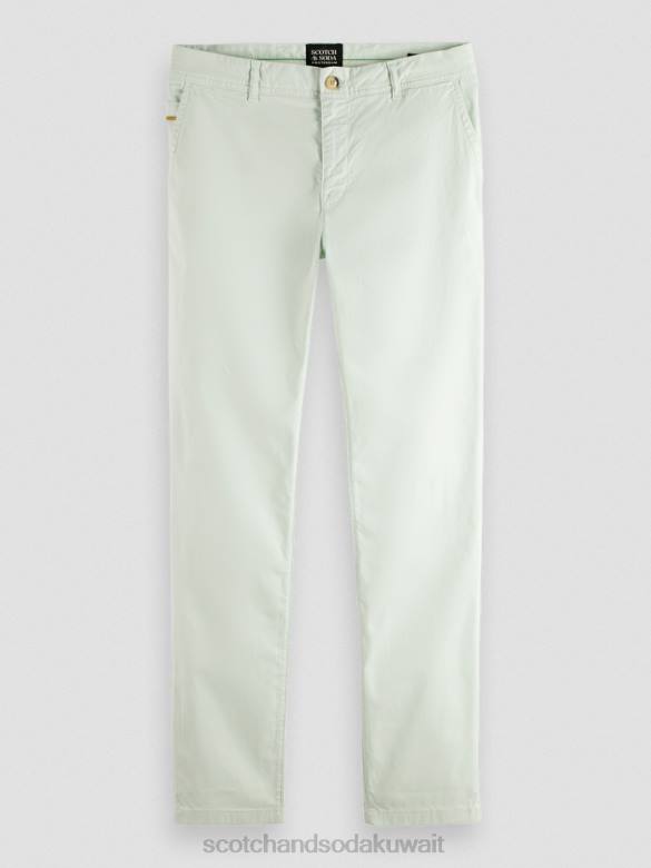 ملابس Scotch & Soda نسيج تشينو مصبوغ بملابس نحيفة للغاية نعناع رجال N0V4499