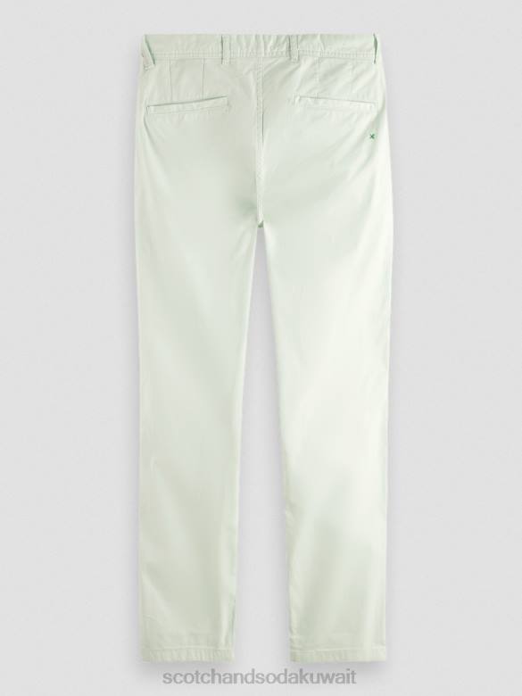 ملابس Scotch & Soda نسيج تشينو مصبوغ بملابس نحيفة للغاية نعناع رجال N0V4499