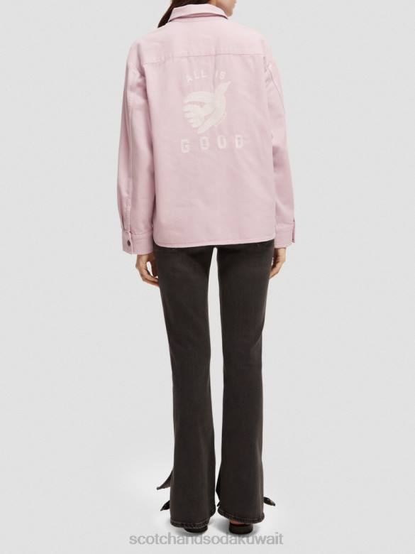 ملابس Scotch & Soda قميص عسكري الخزامى نحيف N0V449