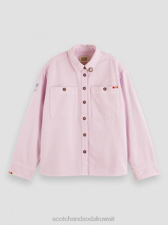 ملابس Scotch & Soda قميص عسكري الخزامى نحيف N0V449