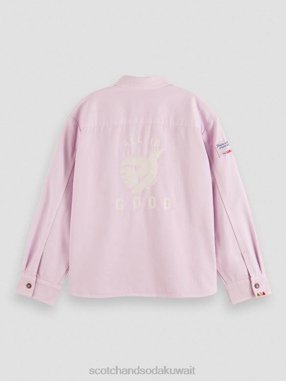 ملابس Scotch & Soda قميص عسكري الخزامى نحيف N0V449