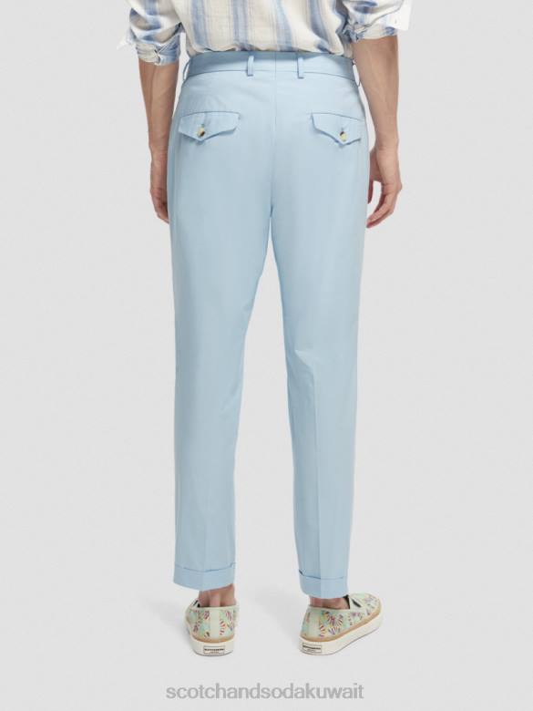ملابس Scotch & Soda بليك البوبلين تشينو البحر الأزرق رجال N0V4501