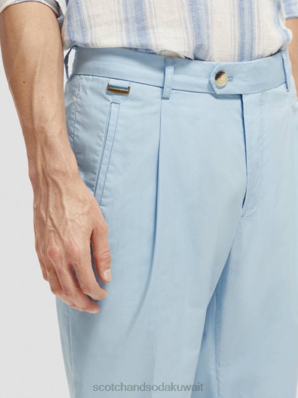 ملابس Scotch & Soda بليك البوبلين تشينو البحر الأزرق رجال N0V4501