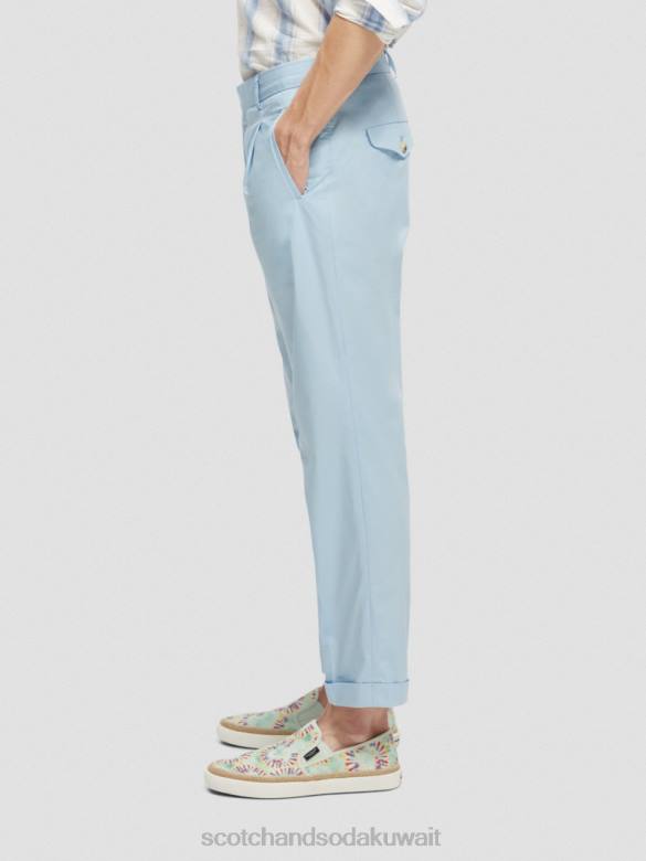 ملابس Scotch & Soda بليك البوبلين تشينو البحر الأزرق رجال N0V4501