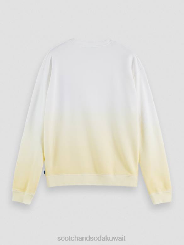 ملابس Scotch & Soda سترة فضفاضة ذات عمل فني من الزهور العضوية أبيض رجال N0V4503