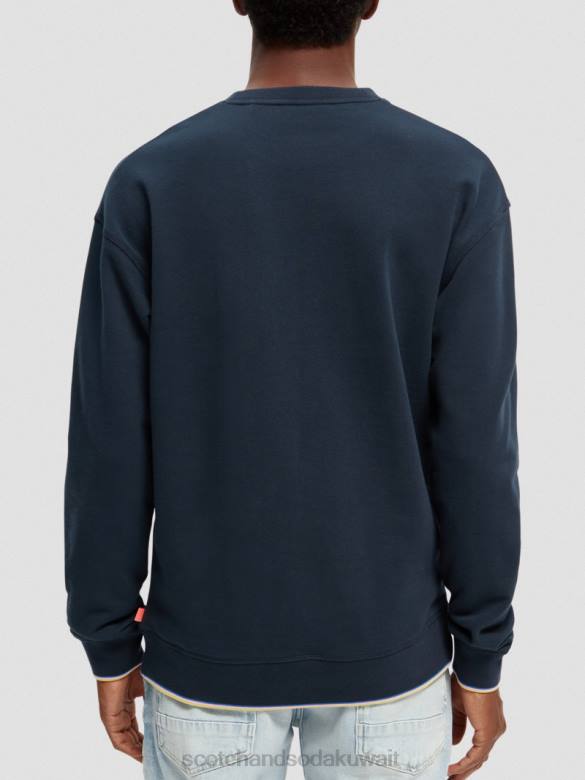 ملابس Scotch & Soda سترة فضفاضة ذات عمل فني من الزهور العضوية ليلة رجال N0V4504