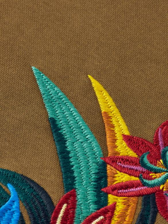 ملابس Scotch & Soda سترة من النوع الثقيل المطرزة ذات المقاس المريح الكاكي رجال N0V4506