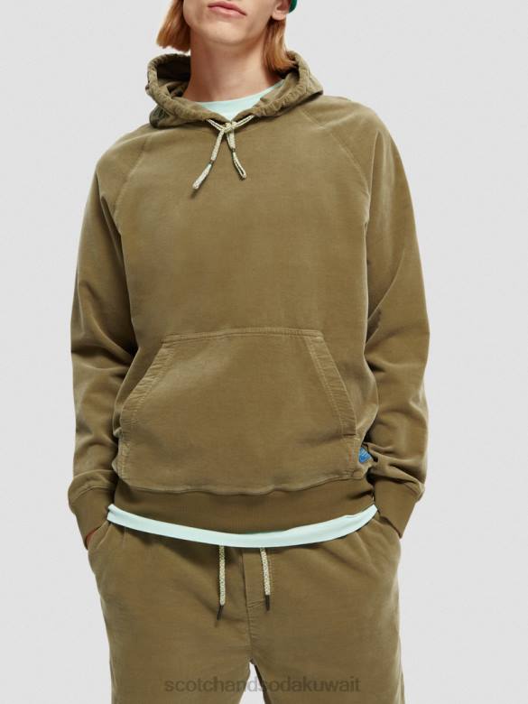 ملابس Scotch & Soda هوديي من القطن العضوي الكاكي رجال N0V4508