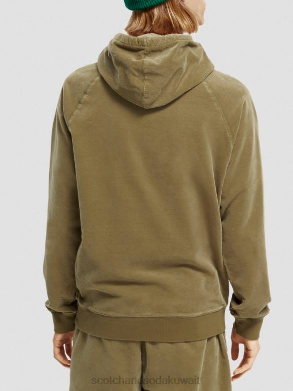ملابس Scotch & Soda هوديي من القطن العضوي الكاكي رجال N0V4508