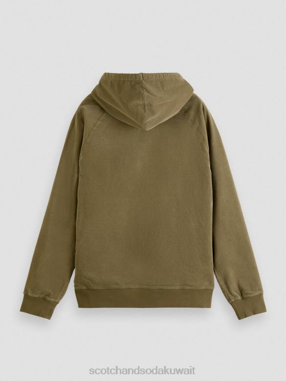 ملابس Scotch & Soda هوديي من القطن العضوي الكاكي رجال N0V4508