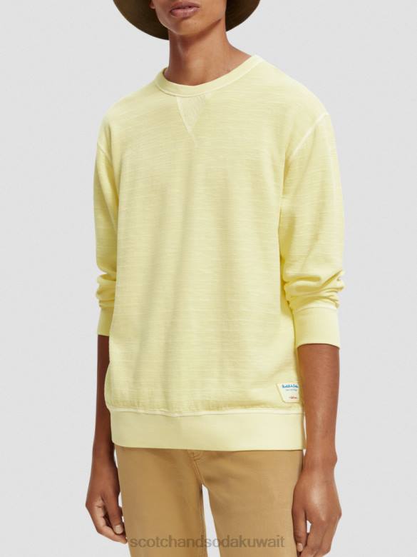 ملابس Scotch & Soda سترة مصبوغة بالملابس النرجس البري رجال N0V4515
