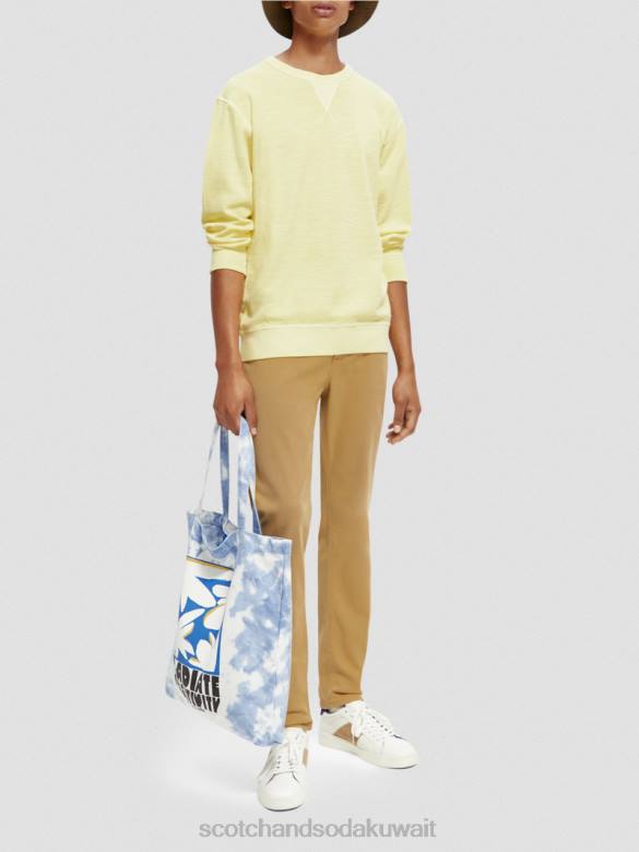 ملابس Scotch & Soda سترة مصبوغة بالملابس النرجس البري رجال N0V4515