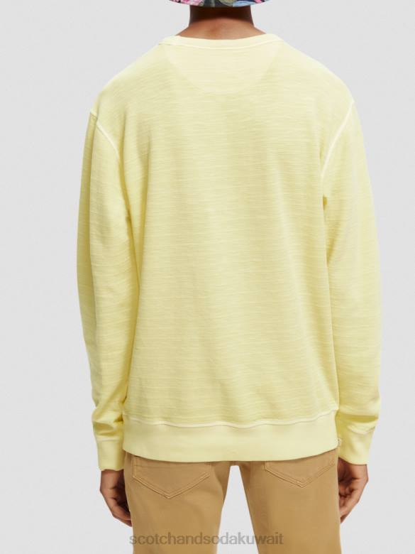 ملابس Scotch & Soda سترة مصبوغة بالملابس النرجس البري رجال N0V4515