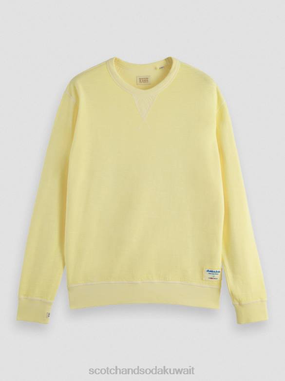ملابس Scotch & Soda سترة مصبوغة بالملابس النرجس البري رجال N0V4515
