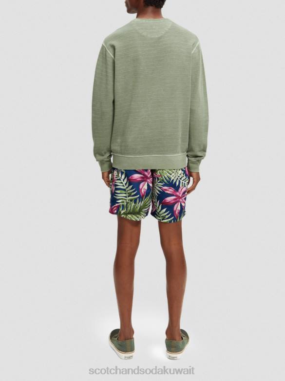 ملابس Scotch & Soda سترة مصبوغة بالملابس الكاكي رجال N0V4516
