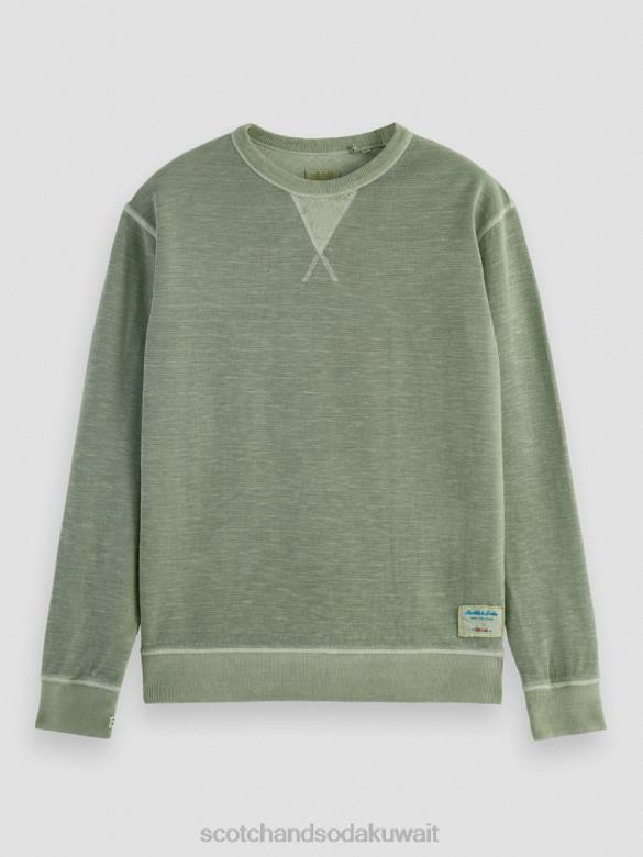 ملابس Scotch & Soda سترة مصبوغة بالملابس الكاكي رجال N0V4516