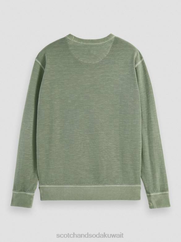 ملابس Scotch & Soda سترة مصبوغة بالملابس الكاكي رجال N0V4516