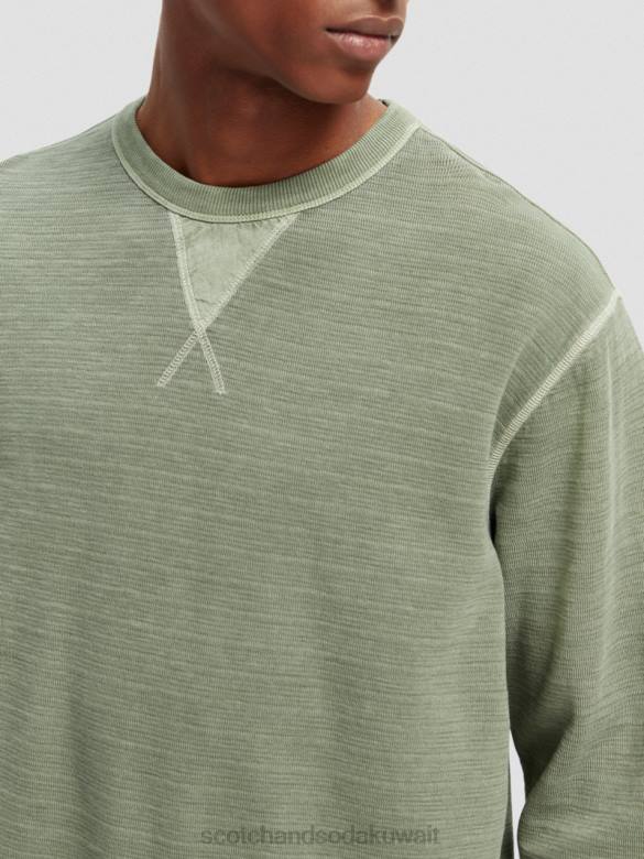 ملابس Scotch & Soda سترة مصبوغة بالملابس الكاكي رجال N0V4516
