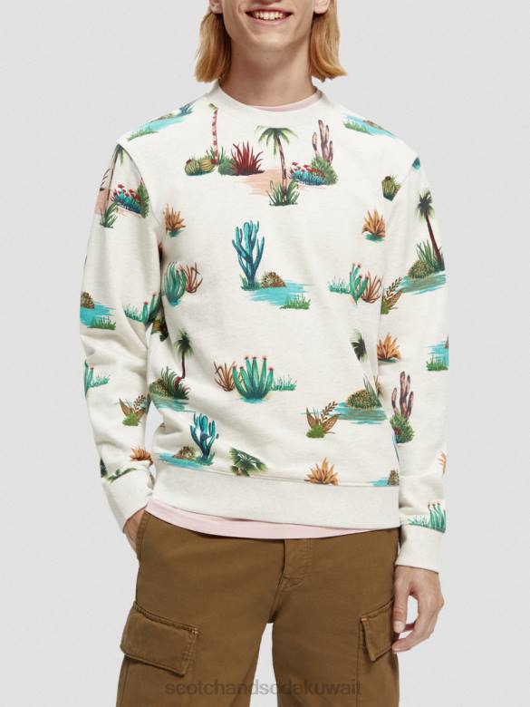ملابس Scotch & Soda سترة مطبوعة من القطن العضوي التحرير والسرد د رجال N0V4522