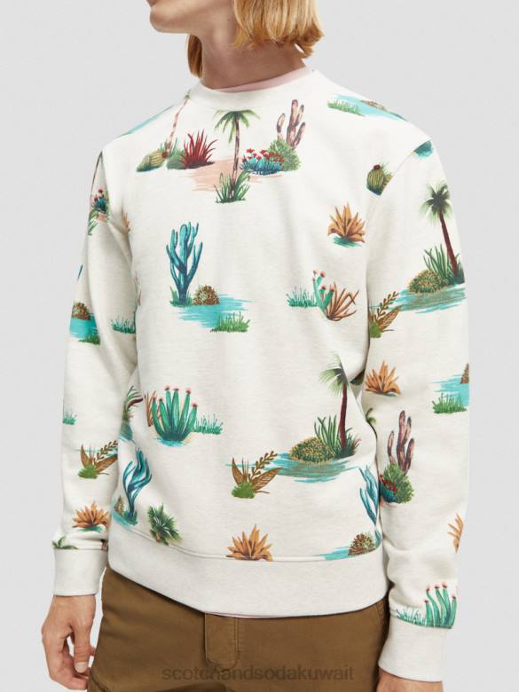 ملابس Scotch & Soda سترة مطبوعة من القطن العضوي التحرير والسرد د رجال N0V4522