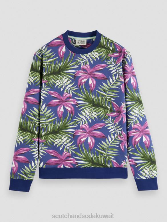 ملابس Scotch & Soda سترة مطبوعة من القطن العضوي التحرير والسرد ه رجال N0V4524