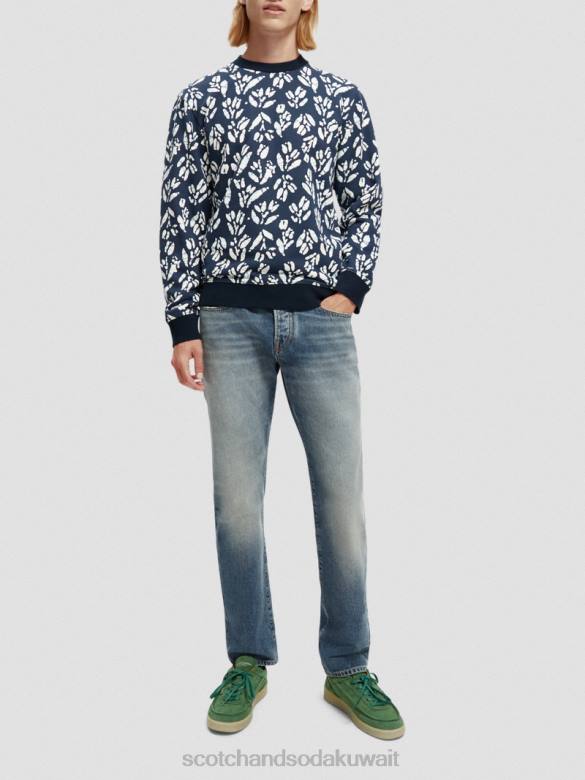 ملابس Scotch & Soda سترة مطبوعة من القطن العضوي التحرير والسرد و رجال N0V4525
